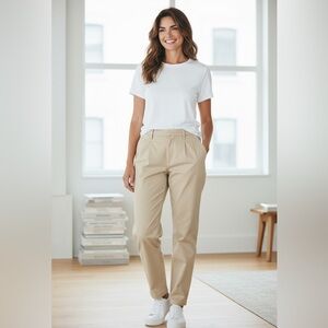 GAP Women’s Vintage Tan Chinos Classic Straight Leg Pants Size 8P preppy 90a